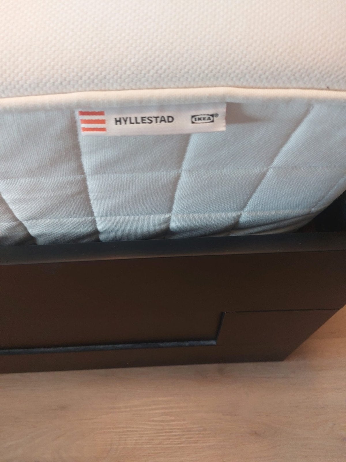 IKEA Brimnes Tweepersoonsbed 160x200 met matras, Huis en Inrichting, Slaapkamer | Bedden, Ophalen, Gebruikt, Zwart, Tweepersoons