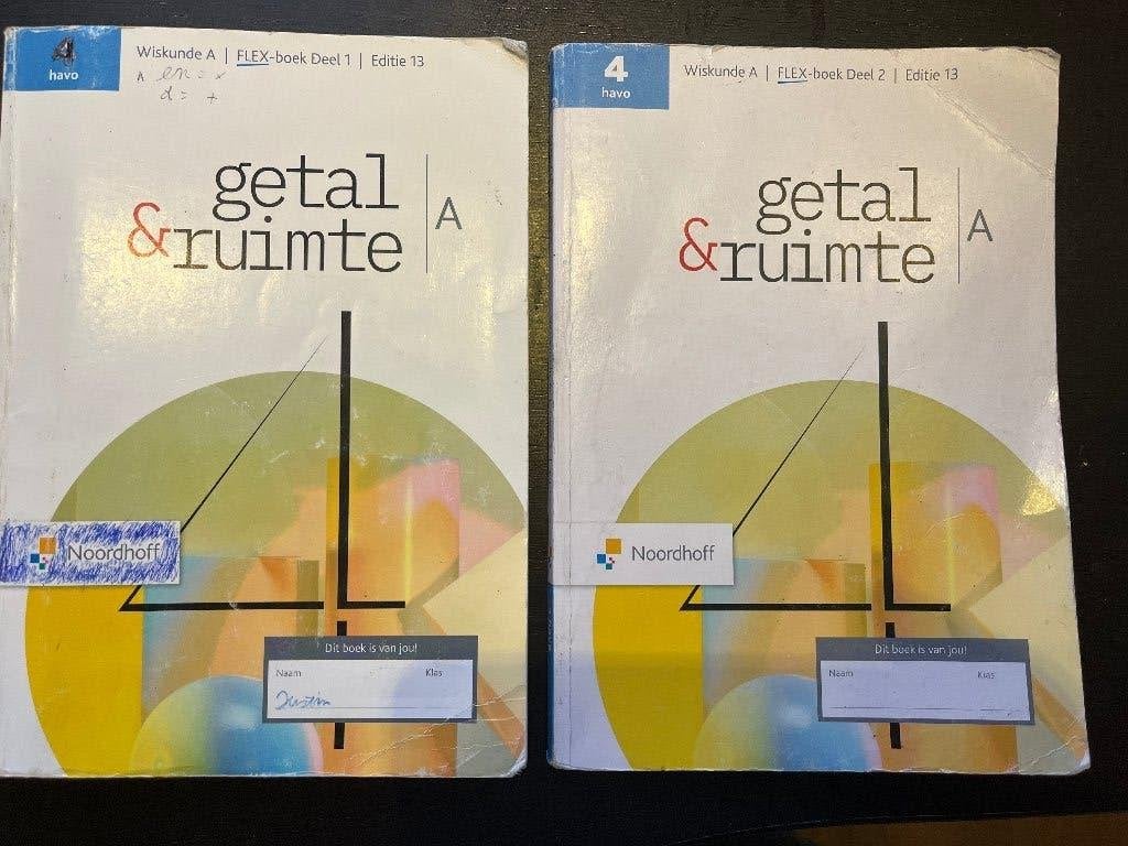 Wiskunde boek Getal & Ruimte, Gelezen, Wiskunde A, Noordhoff, HAVO