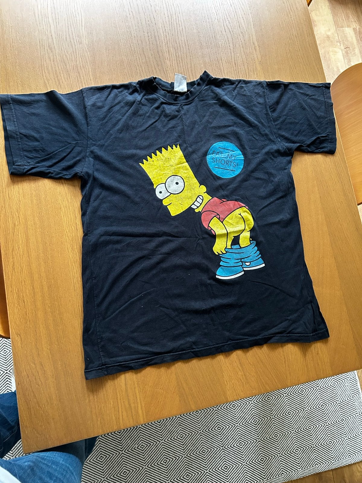 Vintage The Simpsons Bart Simpson T-shirt Zwart Maat L, Kleding | Heren, Ophalen of Verzenden, Gedragen, Maat 52/54 (L), Zwart