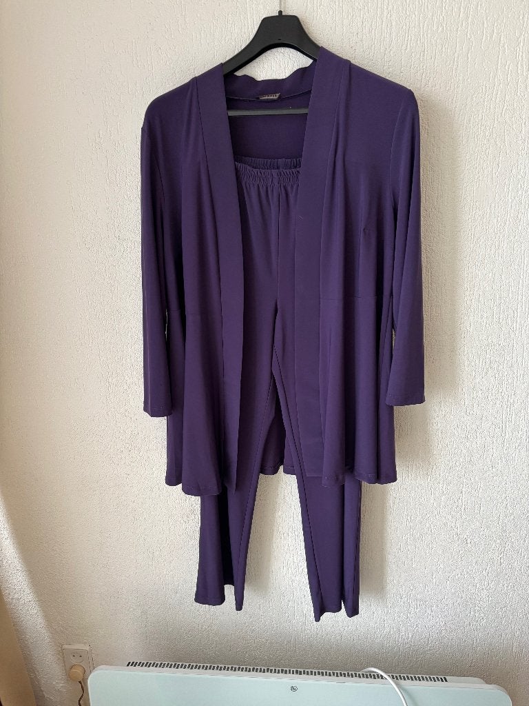 Broekpak feestelijk maat 46, Overige typen, Paars, Maat 46/48 (XL) of groter, Ophalen of Verzenden