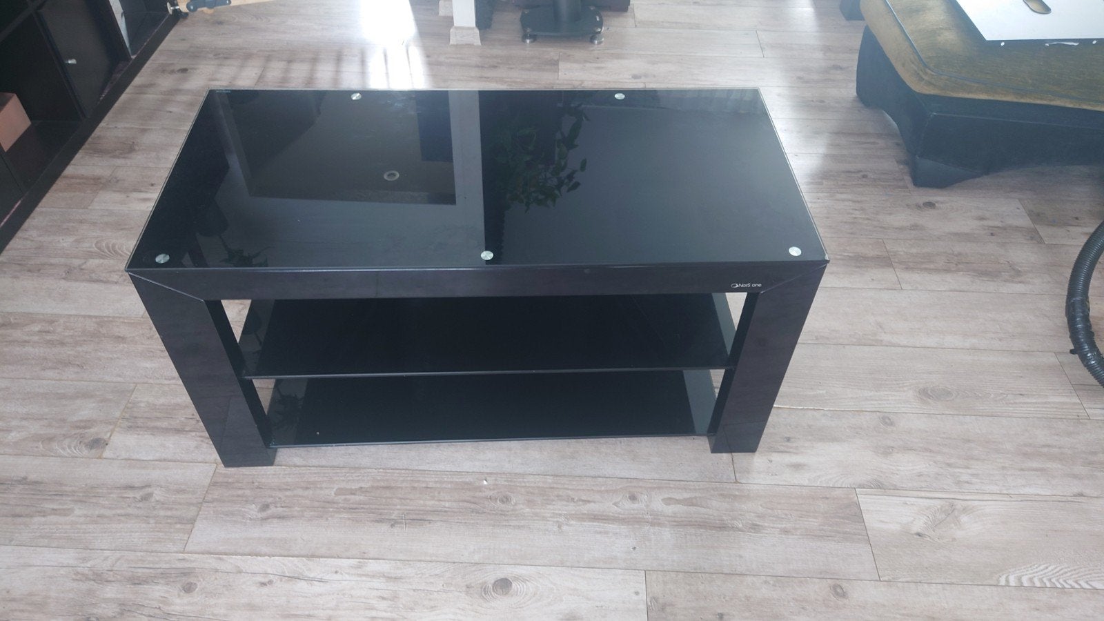 NorStone audio meubel / TV-meubel, Ophalen, Gebruikt, Glas, Minder dan 100 cm