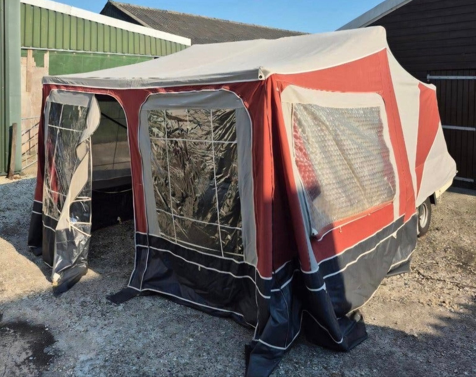 Camp-let Concorde vouwwagen met keuken, Caravans en Kamperen, Vouwwagens, Ophalen, Meerkleurig, Aanwezig, Camp-Let
