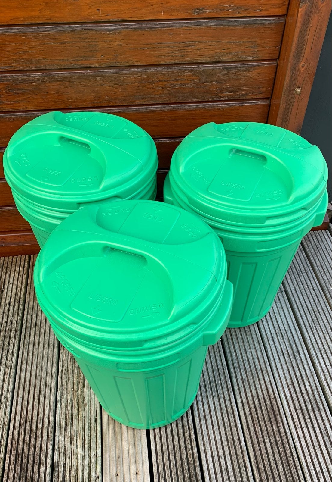 Zo goed als nieuwe 60 liter voertonnen 3x, Dieren en Toebehoren, Ophalen