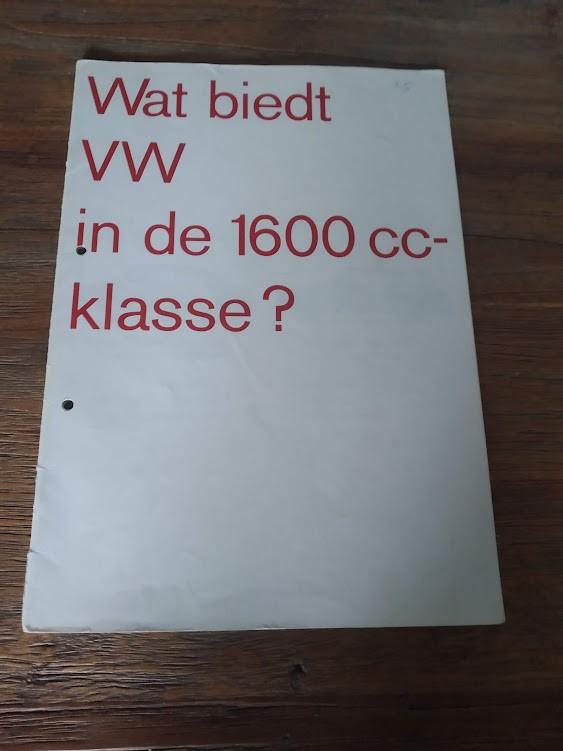 Wat biedt VW in de 1600 cc klasse 8 / 1966 32 pag., Verzenden, Zo goed als nieuw, Volkswagen
