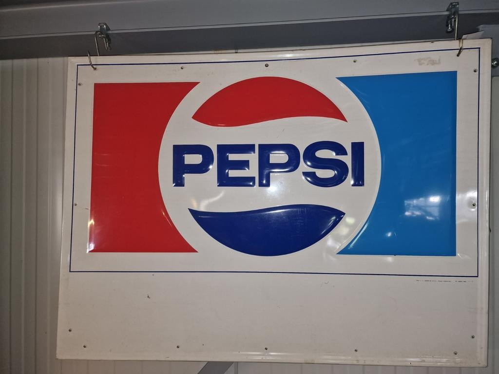 Pepsi emaille  1971, Verzamelen, Merken en Reclamevoorwerpen, Ophalen, Gebruikt, Reclamebord