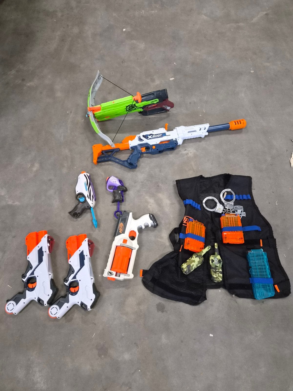 Grote Nerf en X-Shot Blaster Collectie met Accessoires, Ophalen of Verzenden, Gebruikt, Jongen of Meisje