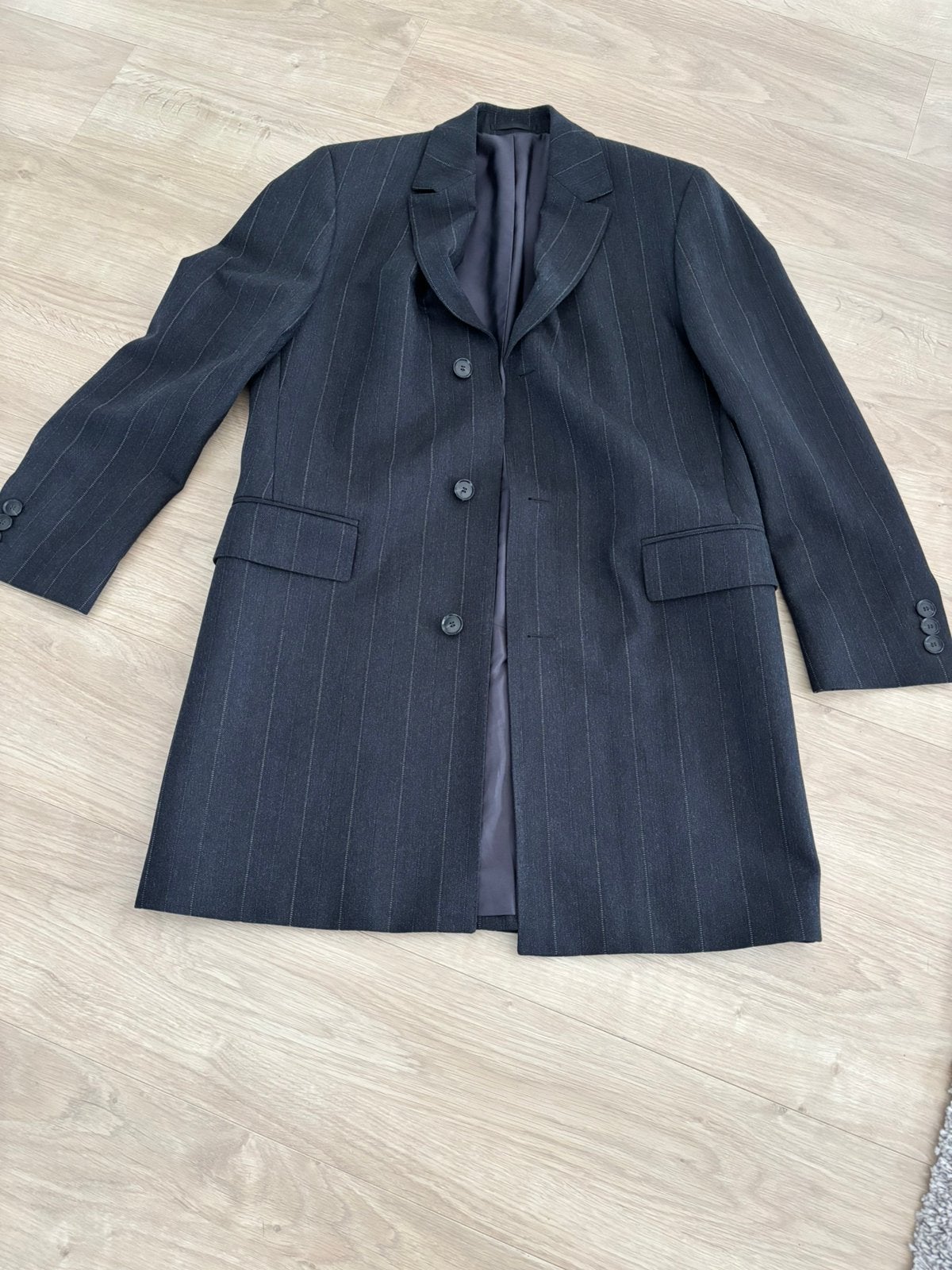Lange Hugo Boss jas maat M, Ophalen of Verzenden, Zo goed als nieuw, Grijs