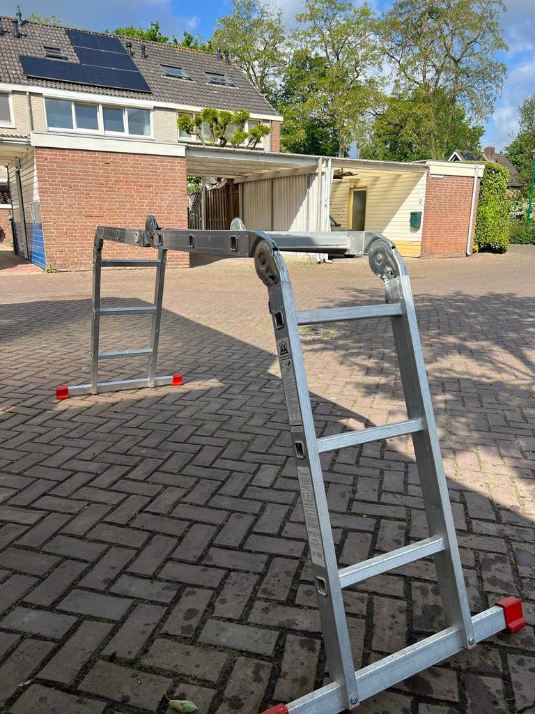 Multifunctionele vouwladder 3.60m - Top Craft, Ophalen, Zo goed als nieuw, Ladder, Opvouwbaar of Inschuifbaar