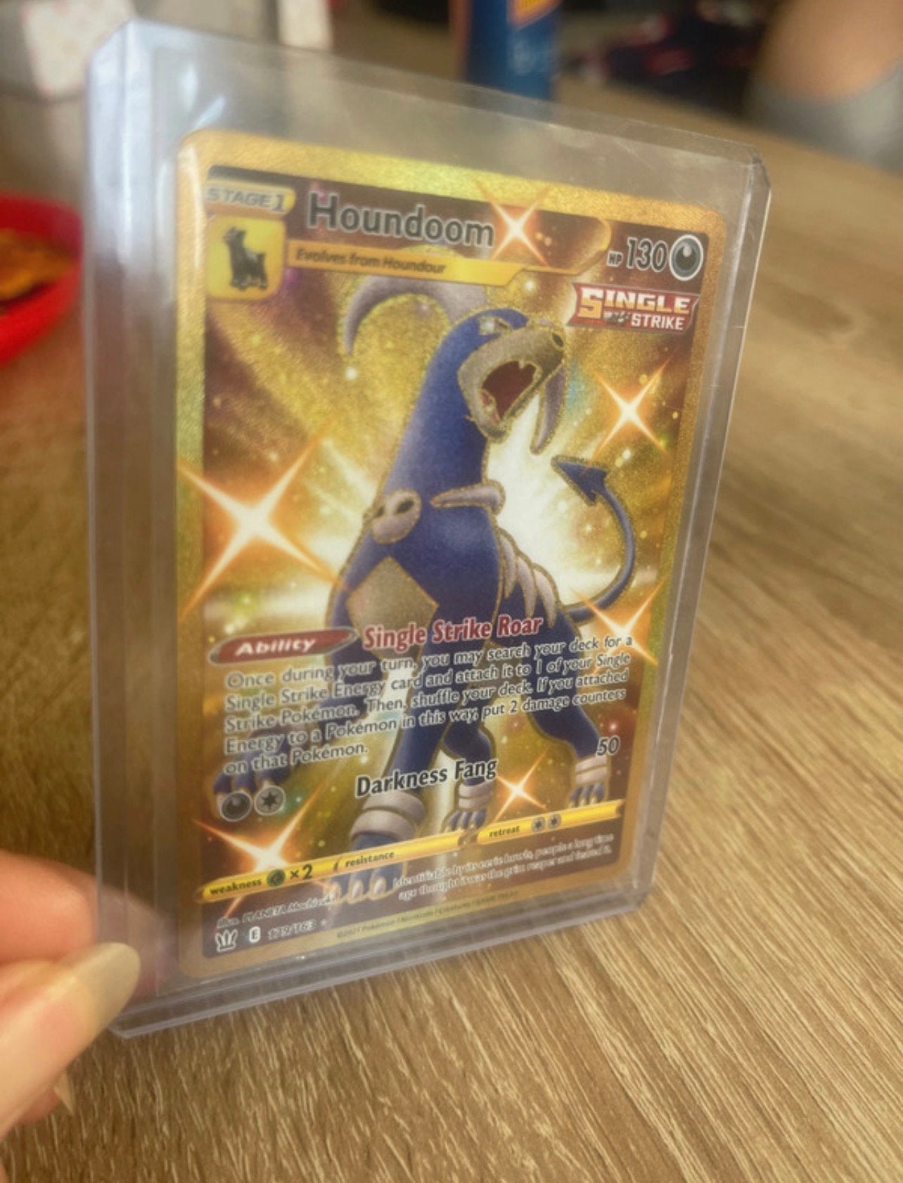 Gouden Houndoom pokemon kaart, Ophalen, Zo goed als nieuw