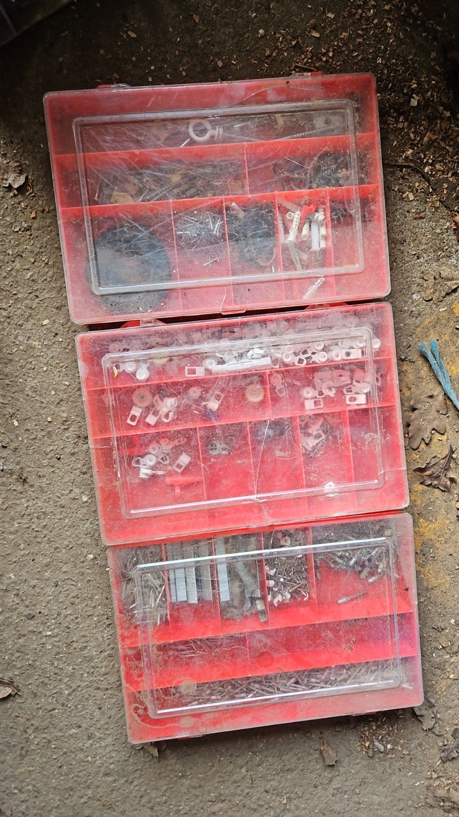 3x sorteerkoffer met inhoud, Ophalen of Verzenden