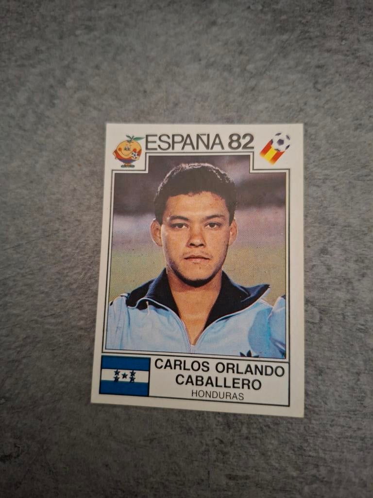 Panini WK 82 Espana. Carlos Orlando Caballero Honduras., Verzenden, Zo goed als nieuw, Sticker