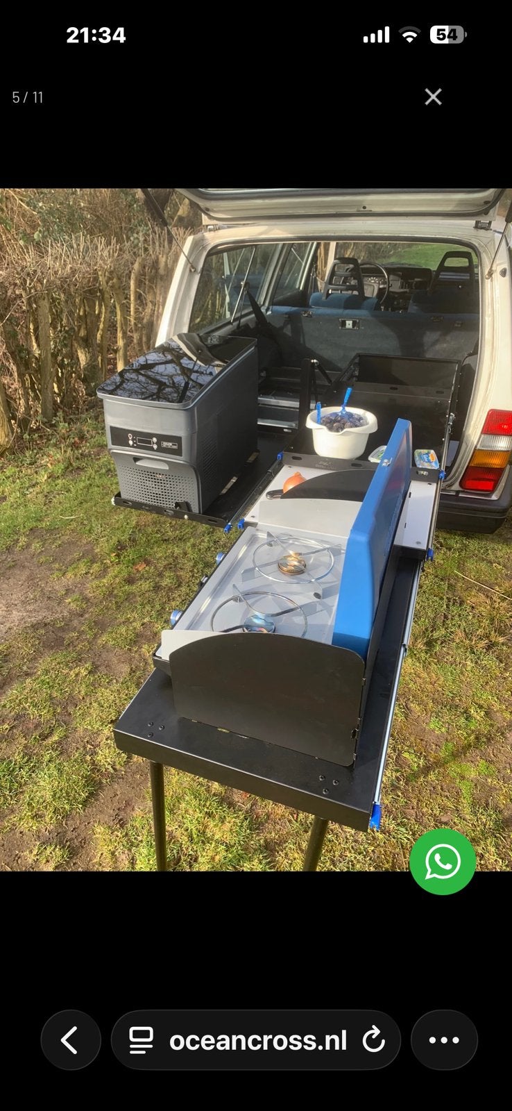 Uitschuifbare buitenkeuken voor camper/busje, Ophalen, Gebruikt