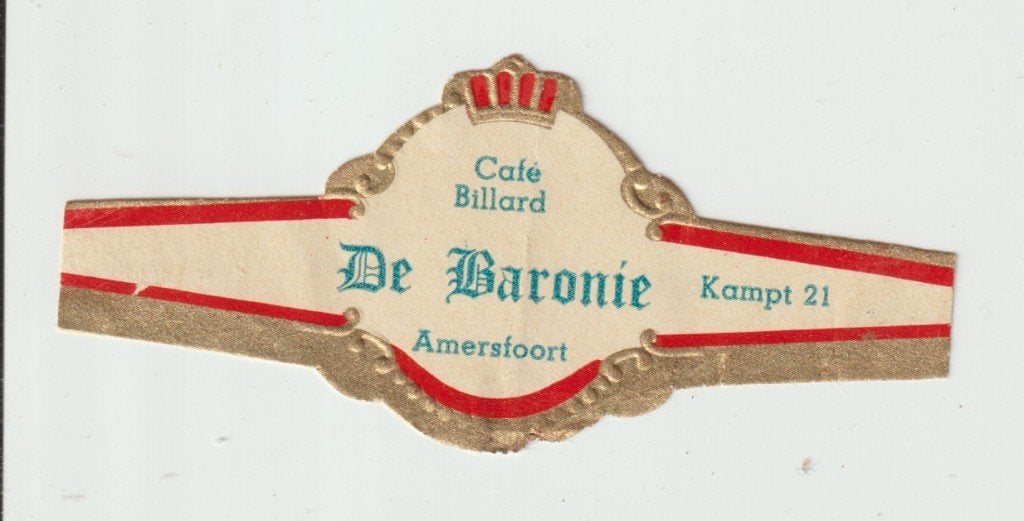 reclamen no 171  cafe baronie  amersfoort, Ophalen of Verzenden, Luciferdoosjes of -merken