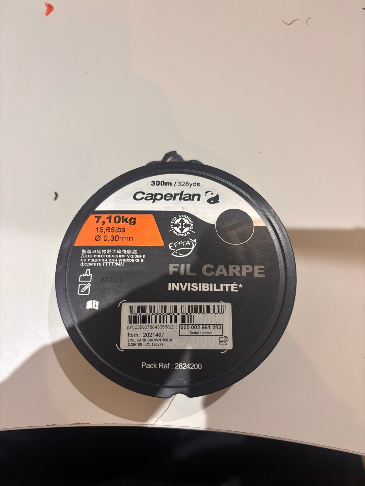 Caperlan Vislijn 300m 0.30mm 7.10kg - Nieuw, Watersport en Boten, Ophalen of Verzenden, Nieuw, Vislijn