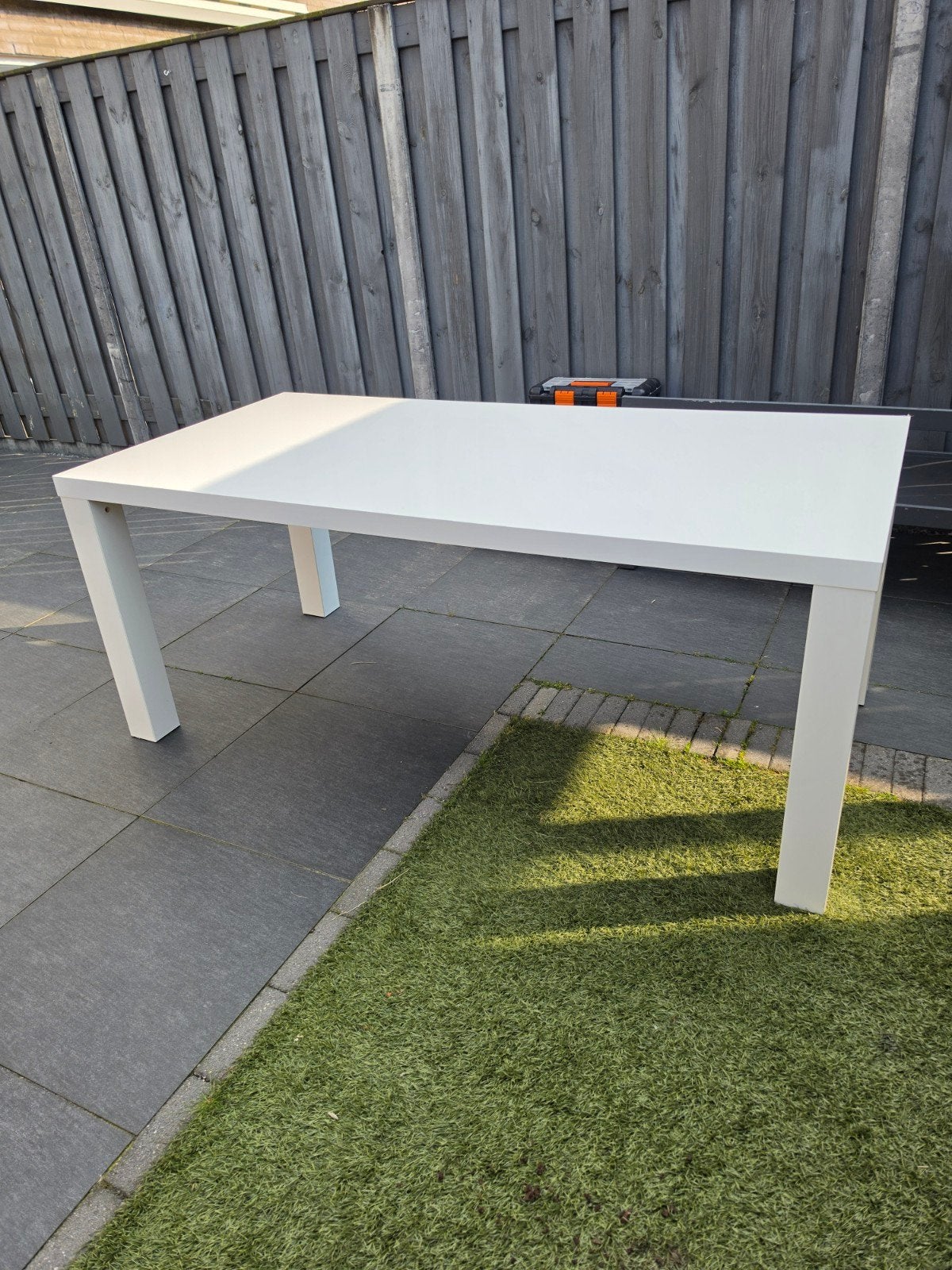 Gratis-Witte hoogglans eettafel IKEA - 180x90 cm, Huis en Inrichting, Tafels | Eettafels, Ophalen, 50 tot 100 cm, Zo goed als nieuw