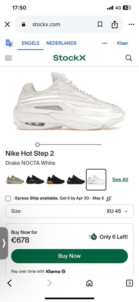 Nike Drake NOCTA, Ophalen of Verzenden, Zo goed als nieuw