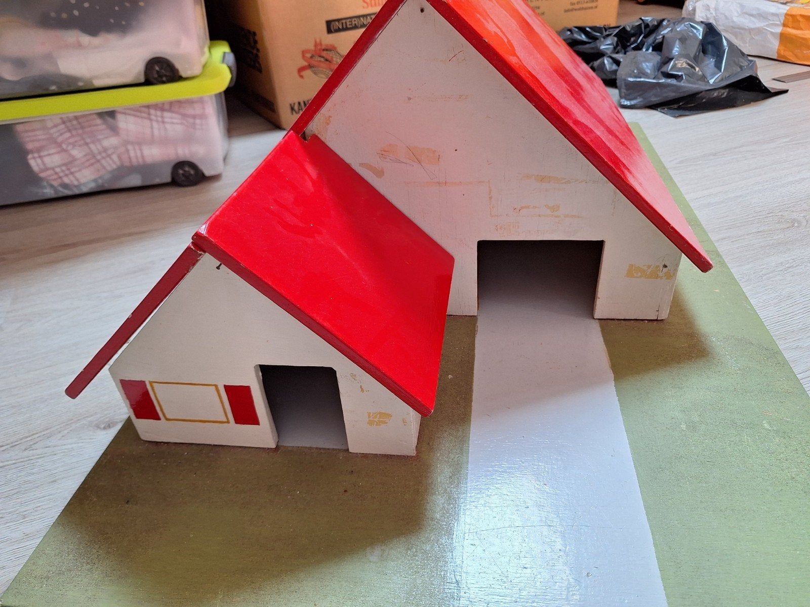 Houten speelboerderij,  groot, Ophalen, Zo goed als nieuw, Poppenhuis