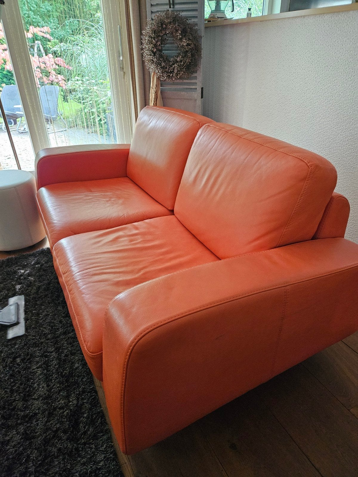 Prachtige leren bank - Zo goed als nieuw LEATHERLINE  ITALY, 150 tot 200 cm, Tweepersoons, Ophalen of Verzenden, Zo goed als nieuw