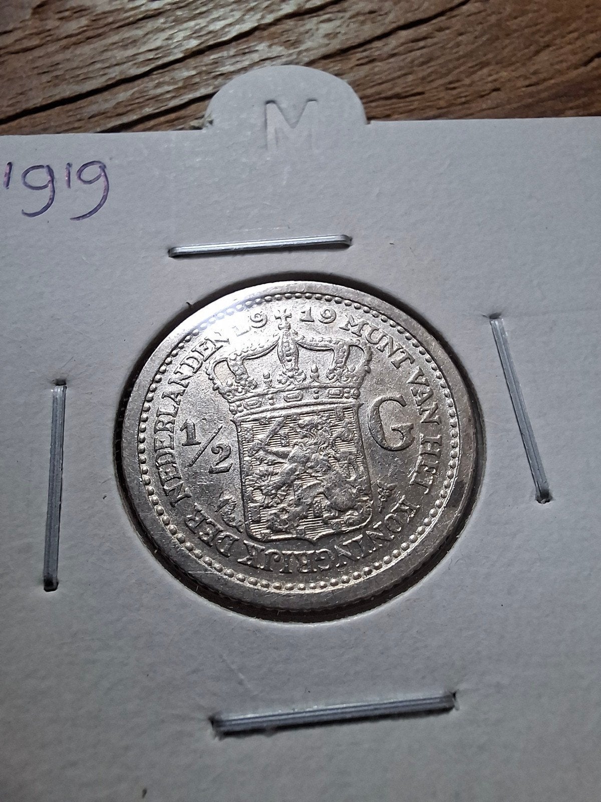 halve gulden 1919 | nette staat, ½ gulden, Zilver, Ophalen of Verzenden, Koningin Wilhelmina