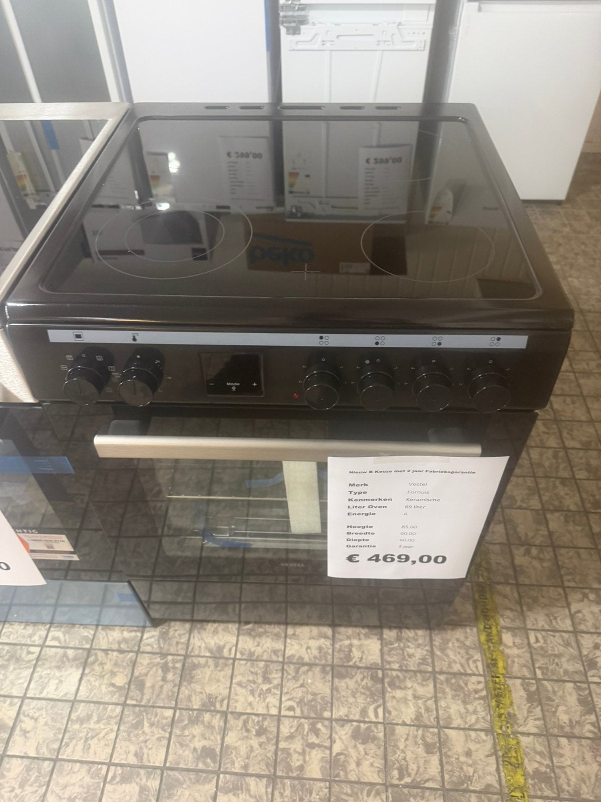 Keramische fornuis zwart nieuw