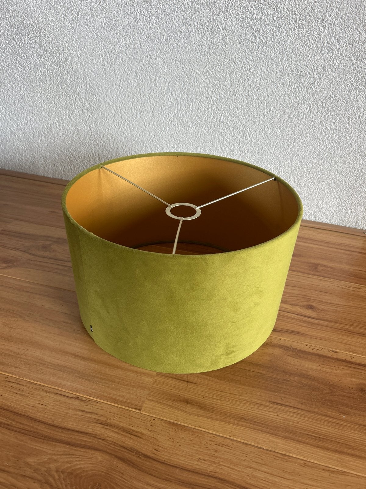 IKEA SKAFTET lampenkap, groen fluweel, Ophalen, Rond, Zo goed als nieuw, Textiel