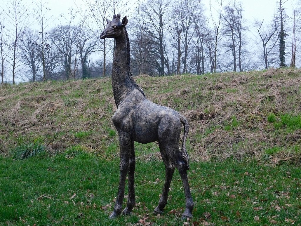 Eenmalig: Giraffe XL - 180 cm - Polystone, Ophalen of Verzenden, 180 cm, Meerkleurig, Kunststof