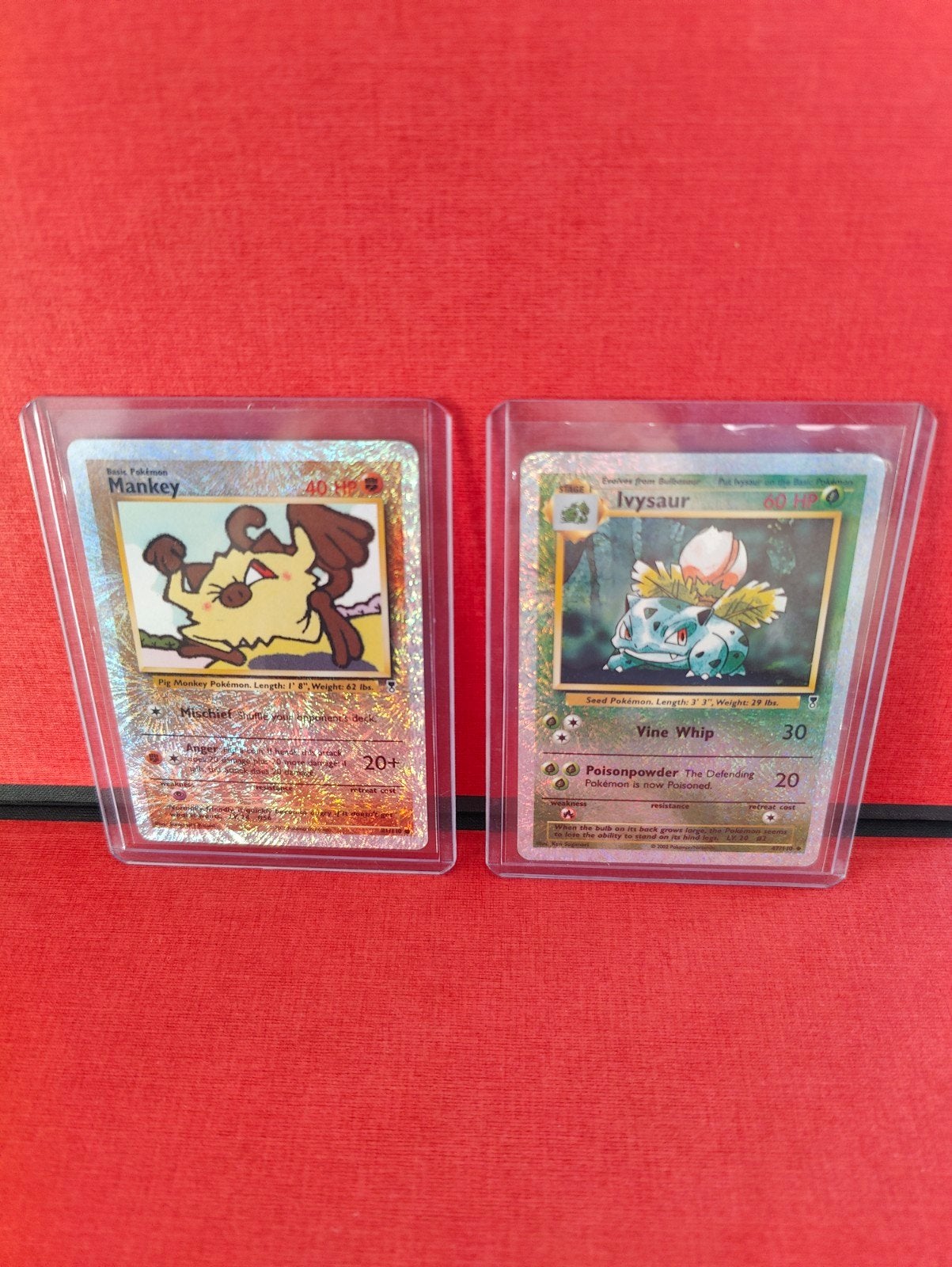 Pokemon kaarten Mankey Holo en Ivysaur Holo ️1999, Ophalen of Verzenden