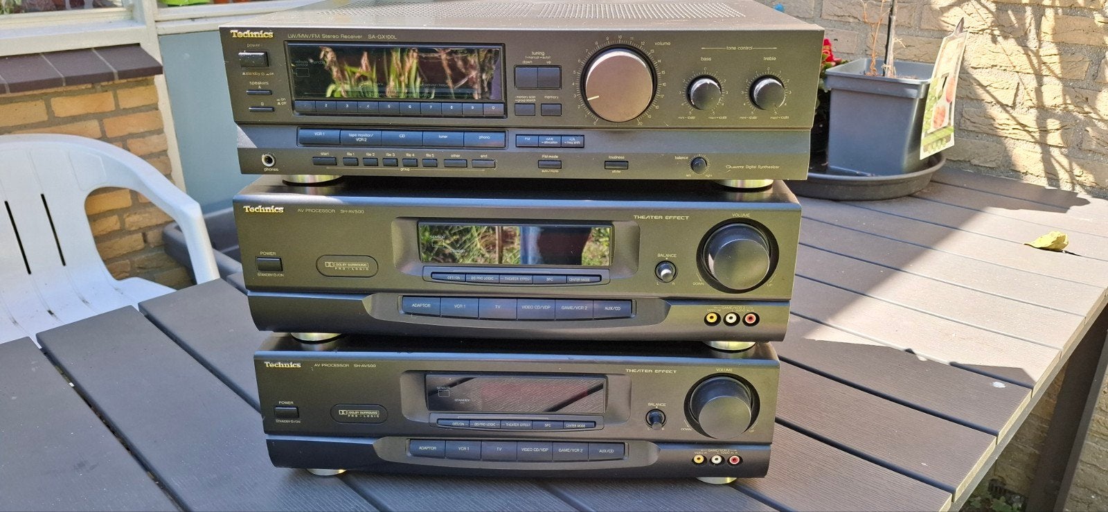 3x technics SH-AV500E-K receiver SA -GX 100L, Gebruikt, 70 watt of meer, Overige spelers, Ophalen