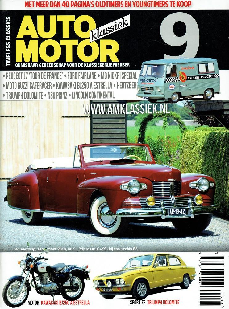 Auto Motor Klassiek 2018 nr. 9 (o.a. Triumph Dolomite 1850), Verzenden, Gelezen, Algemeen
