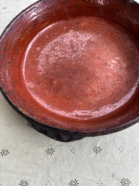 Prachtige franse 19e eeuwse steengoed schaal confit schaal., Ophalen of Verzenden