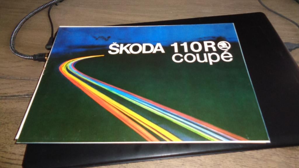 Folder SKODA  110R  COUPE, Verzenden, Gelezen, Overige merken