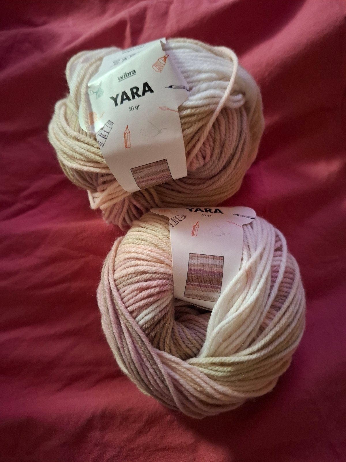 Wibra YARA Wol/Garen - 2 bollen, 50% Acryl, 50% Polyamide, Ophalen of Verzenden, Nieuw, Breien of Haken, Wol of Garen