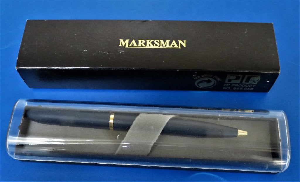 Luxe pen in doosje (Marksman) Opdruk Rabobank, Balpen, Nieuw, Met doosje, Ophalen