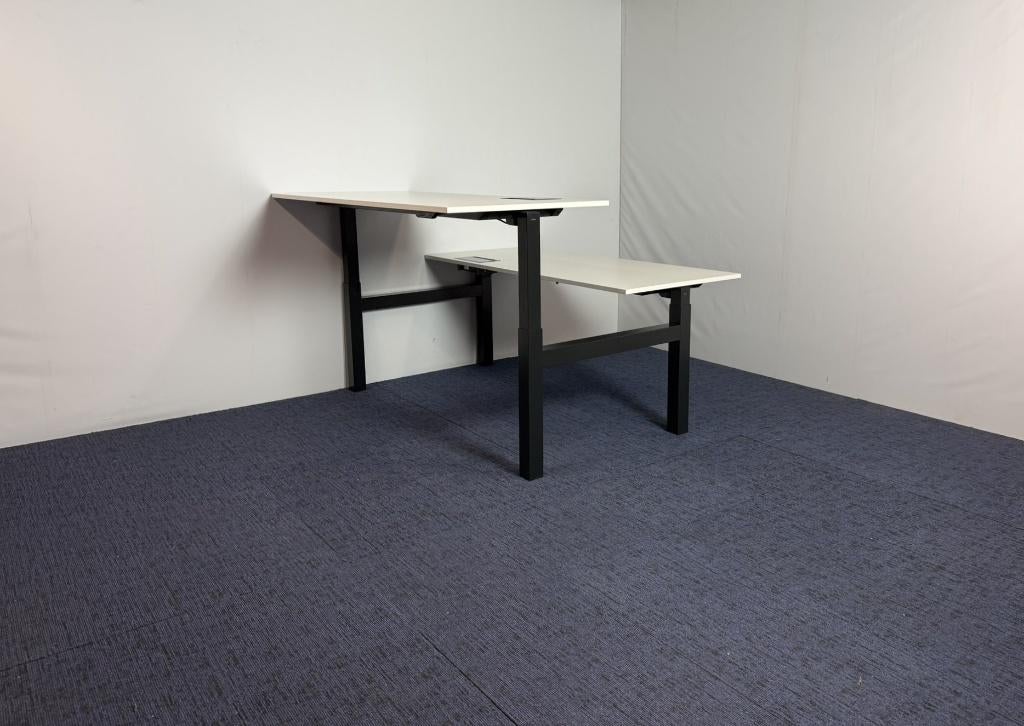 2 x Bench zit/sta bureau Gispen (elektrisch) - 180 x 170 cm., Huis en Inrichting, Bureaus, Ophalen, Gebruikt, 180 cm, Gispen