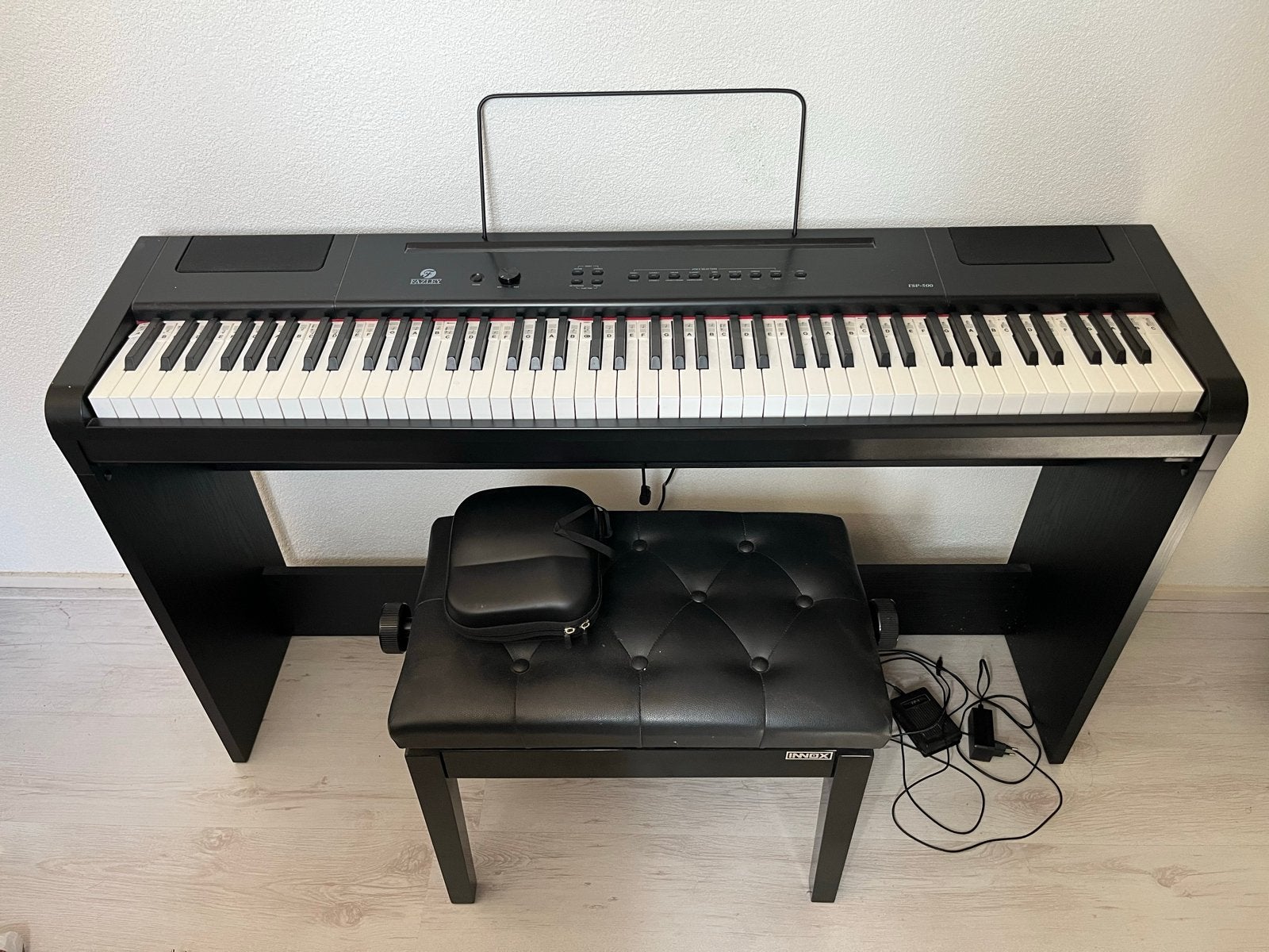 Fazley FSP-500 Digitale Piano met Koptelefoon en Kruk, Ophalen, Zwart, Digitaal, Zo goed als nieuw