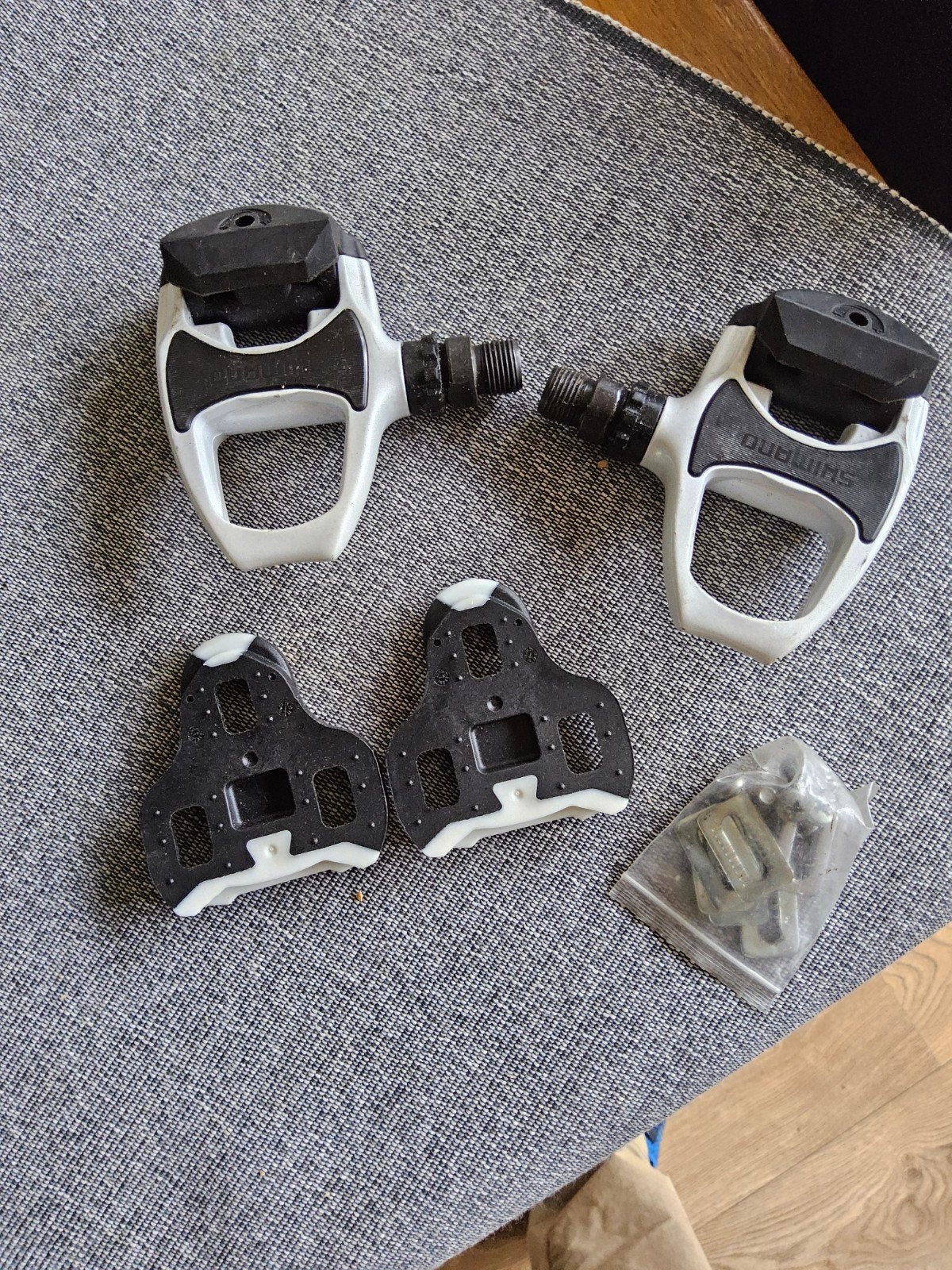 Shimano racefiets pedalen met schoenplaatjes, Fietsen en Brommers, Fietsonderdelen, Gebruikt, Shimano, Racefiets, Ophalen