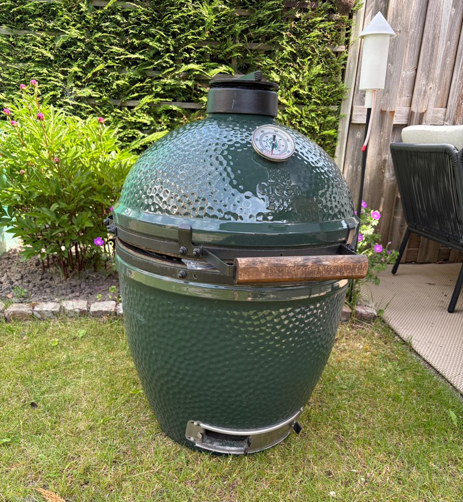Te koop: Big Green Egg Large, Tuin en Terras, Houtskoolbarbecues, Zo goed als nieuw, Ophalen