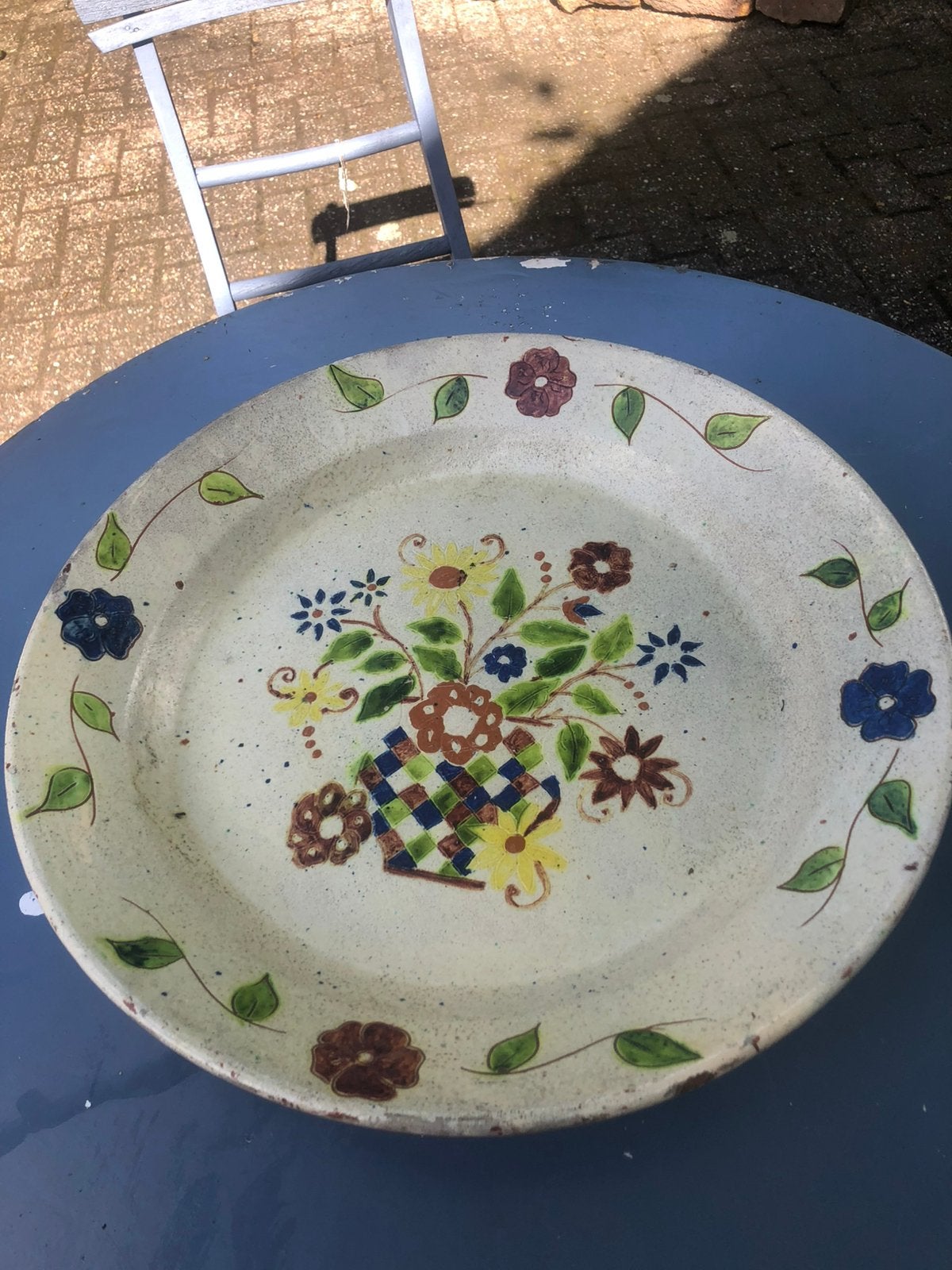 Aardewerk schaal/schaal/brocante aardewerk schaal, Ophalen of Verzenden