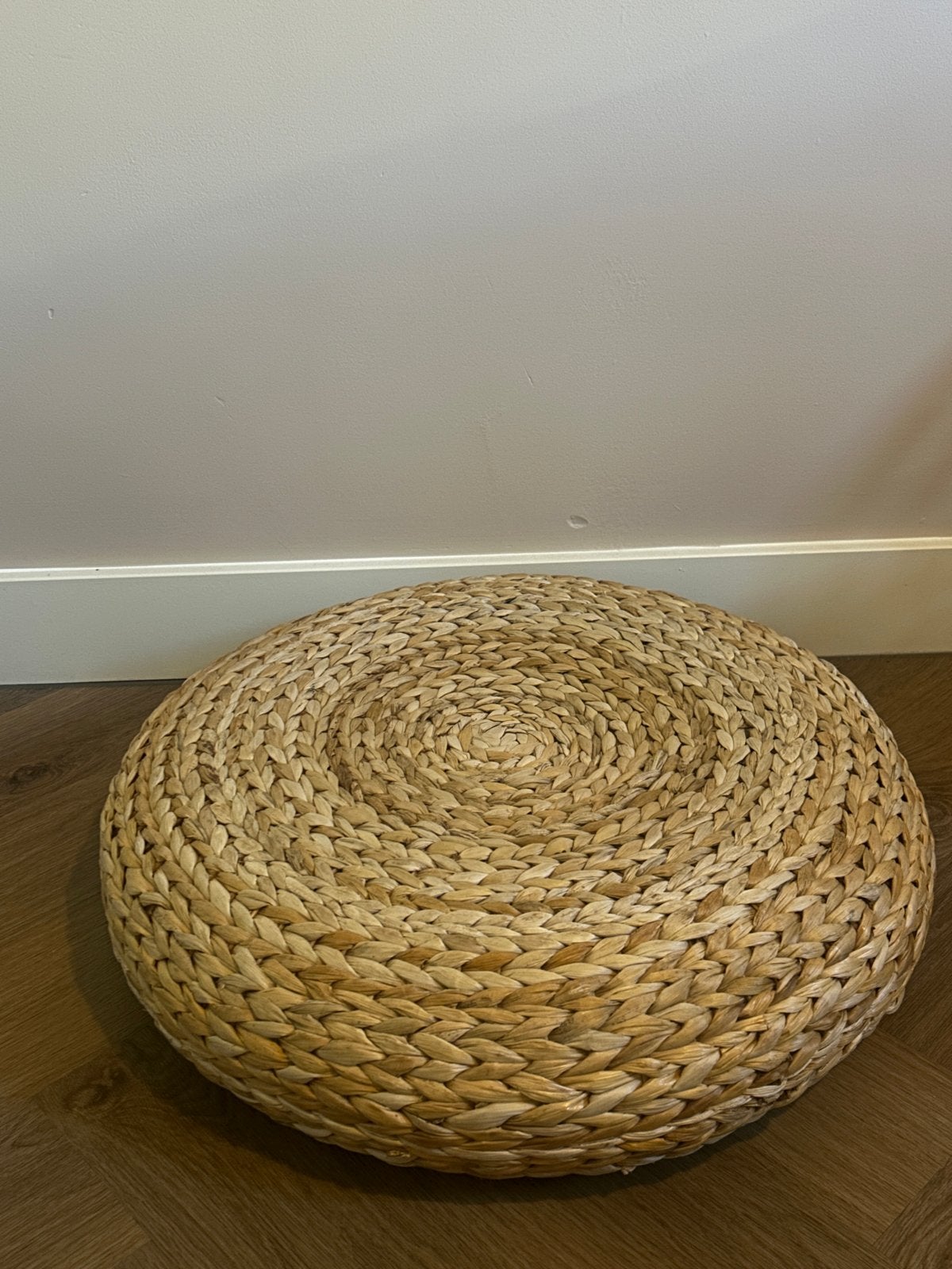 Ikea poef van zeegras, rond en natuurlijk, Ophalen, Gebruikt, Rond, 50 tot 75 cm