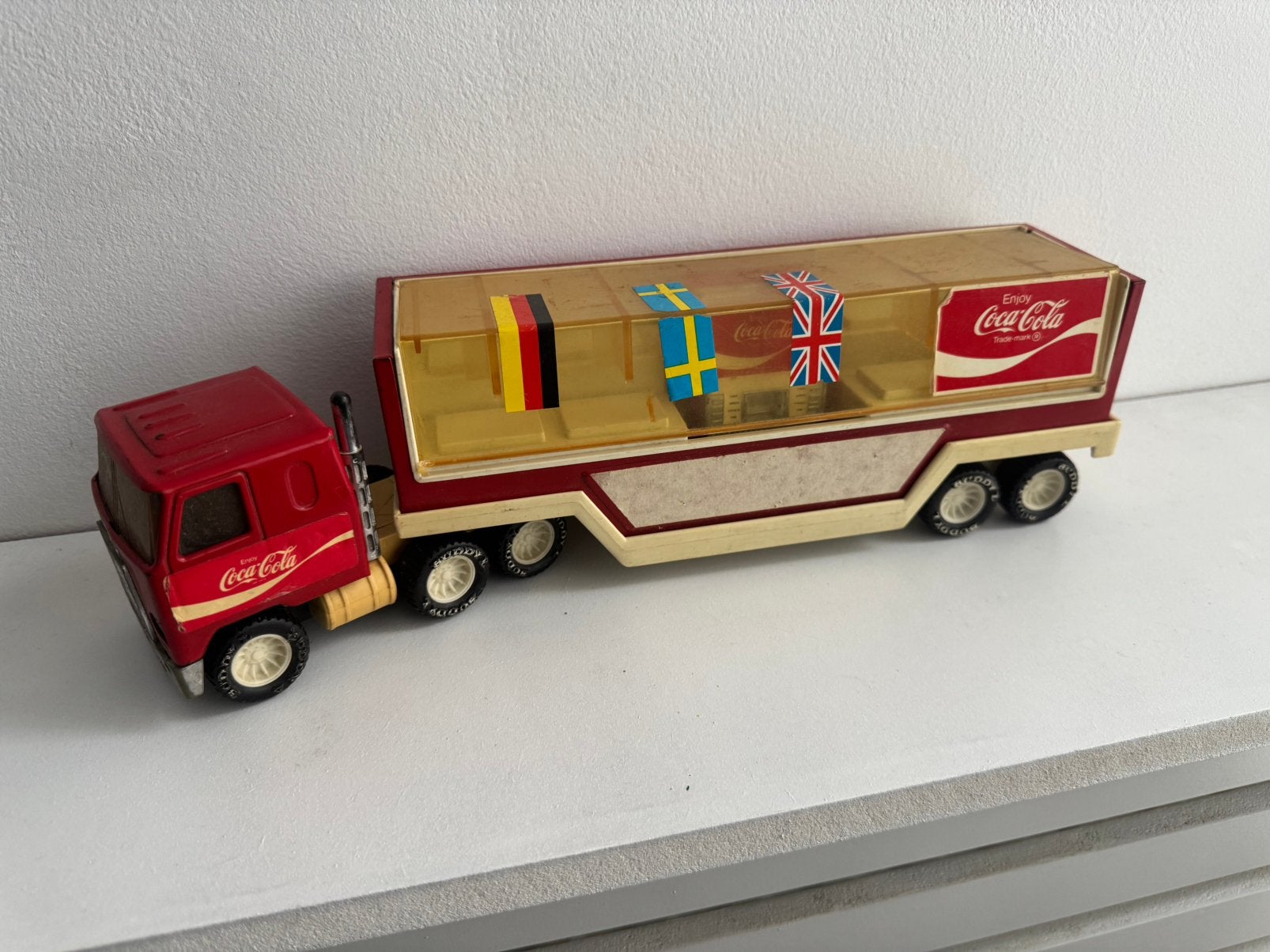 Oude Vintage Cocal Cola Mack Van Buddy L met Vending Machine, Ophalen of Verzenden