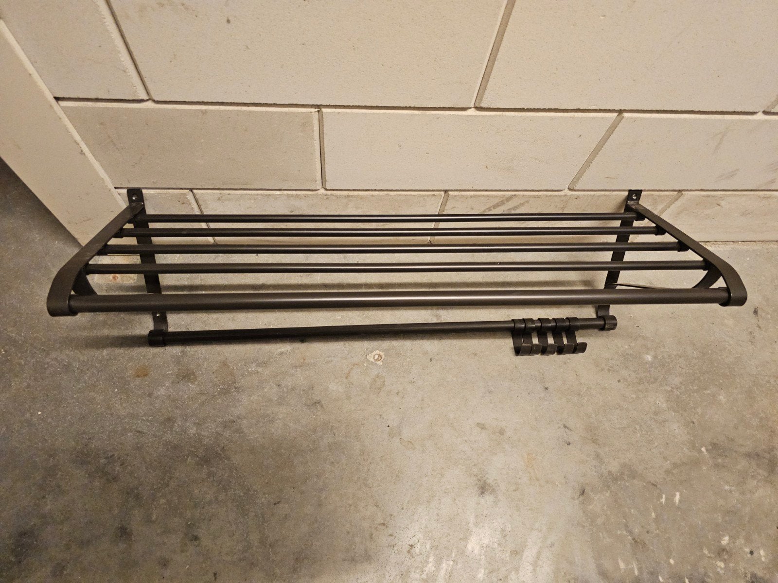 Portis kapstok met 5 haken 90,5 cm, Ophalen, Metaal, Wandkapstok, Minder dan 100 cm