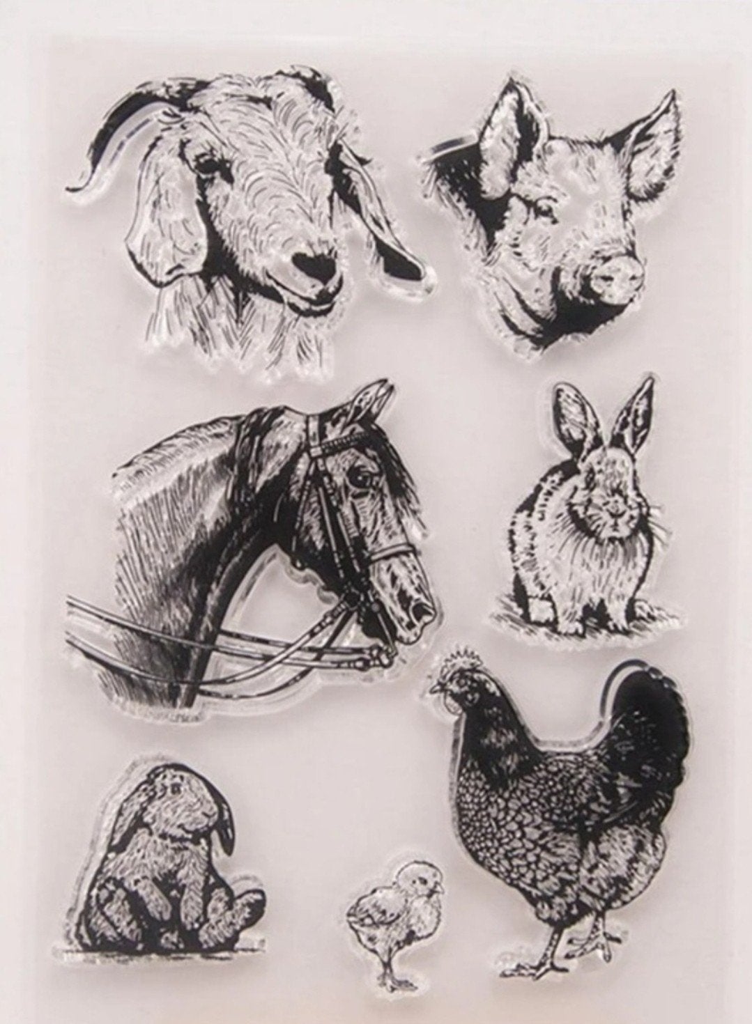 STEMPEL Boerderijdieren *NIEUW*, Hobby en Vrije tijd, Stempelen, Ophalen of Verzenden, Nieuw, Clearstamp