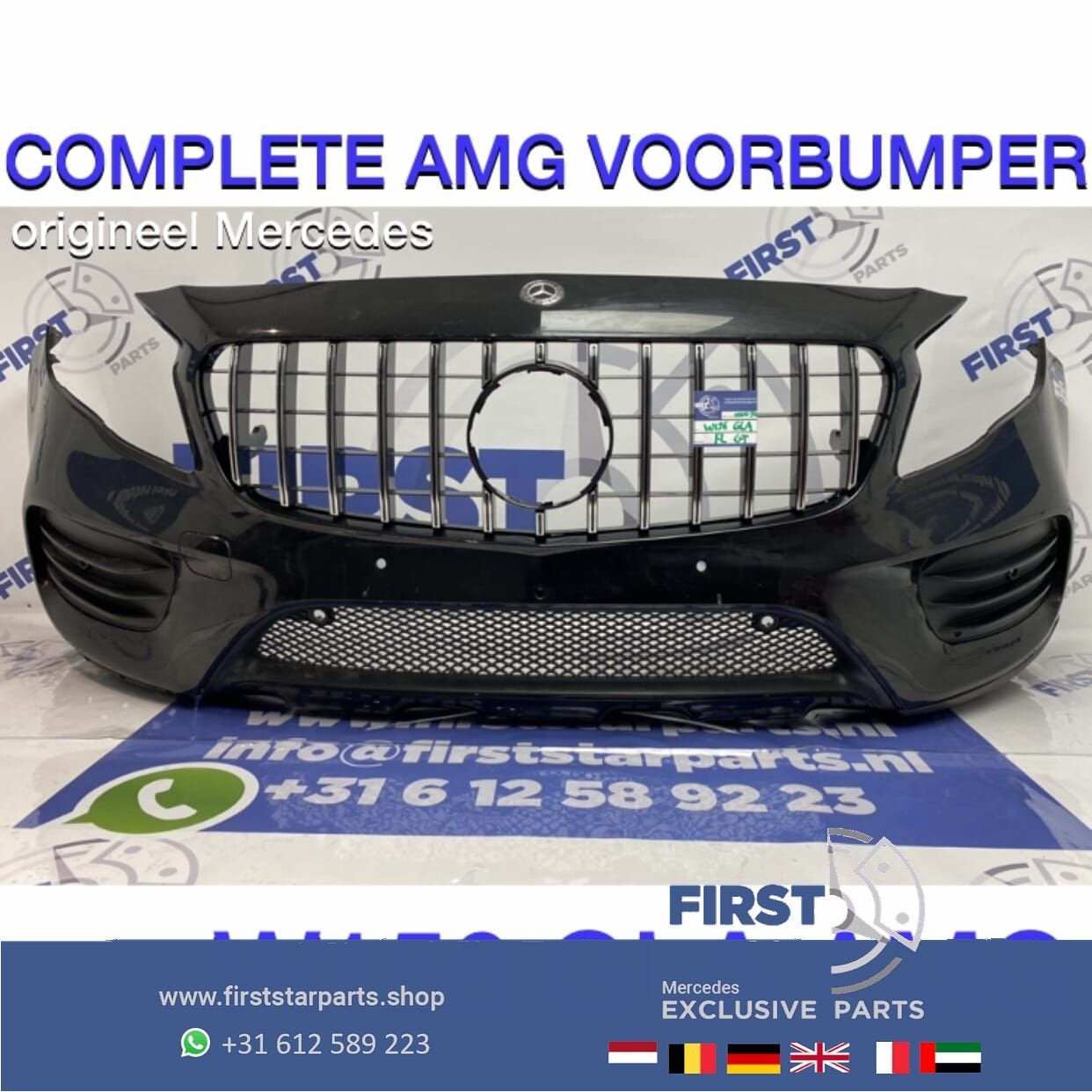 W156 GLA FACELIFT AMG VOORBUMPER + PANAMERICANA GT GRIL bump, Auto-onderdelen, Gebruikt, -, Voor, -