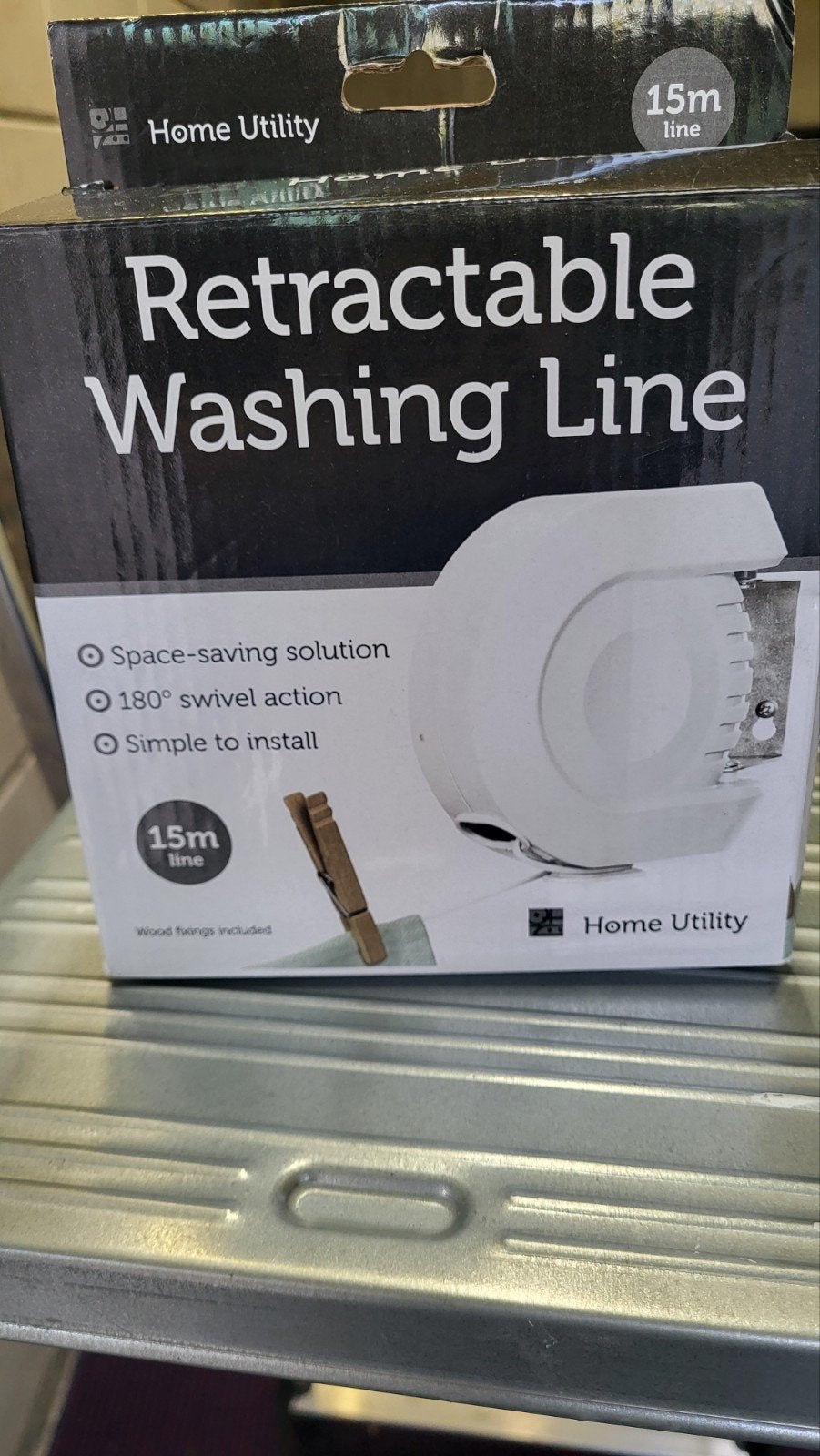 Uitschuifbare Waslijn - 15m - Nieuw in doos, Tuin en Terras, Ophalen of Verzenden, Nieuw, Overige typen