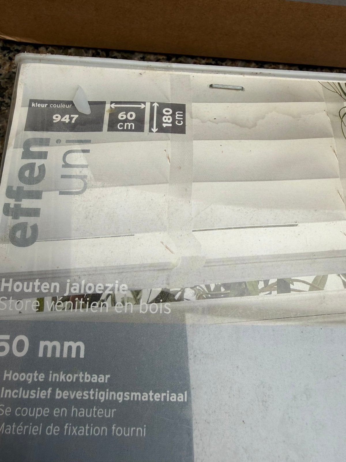 Houten jalouzie zwart 60 breed nieuw, Ophalen, Zo goed als nieuw