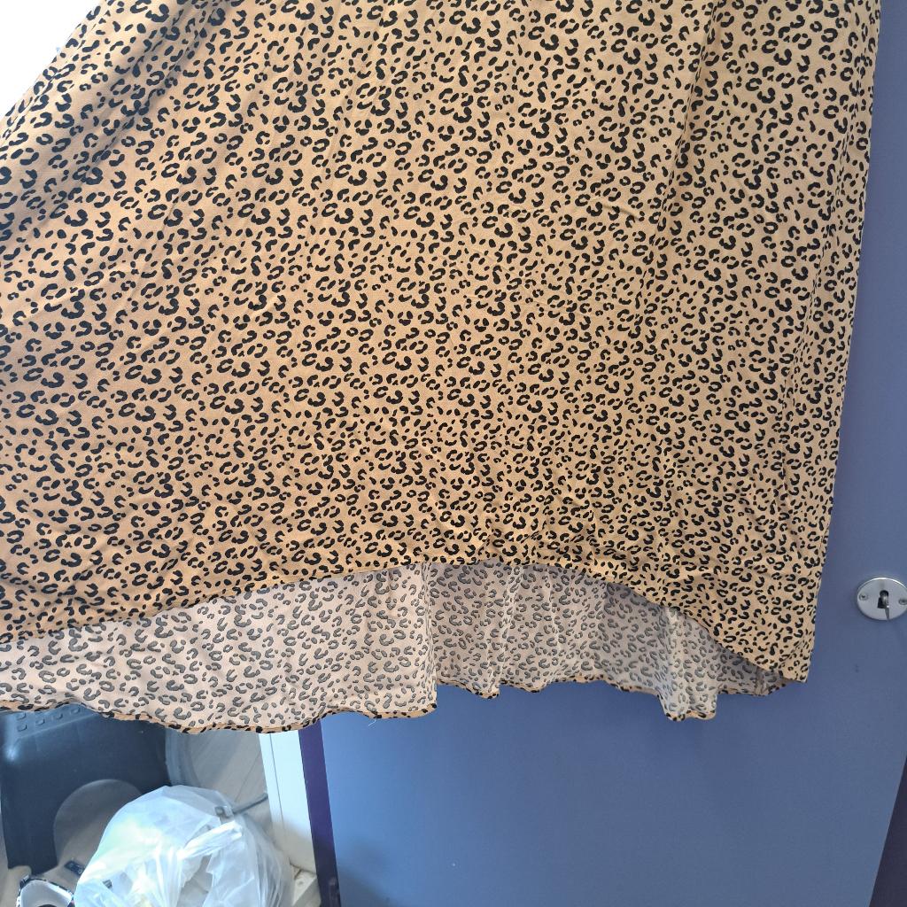 Anna rok luipaard print flowy stof midi lengte mt 36 51274, ., Ophalen of Verzenden, Maat 36 (S), Onder de knie