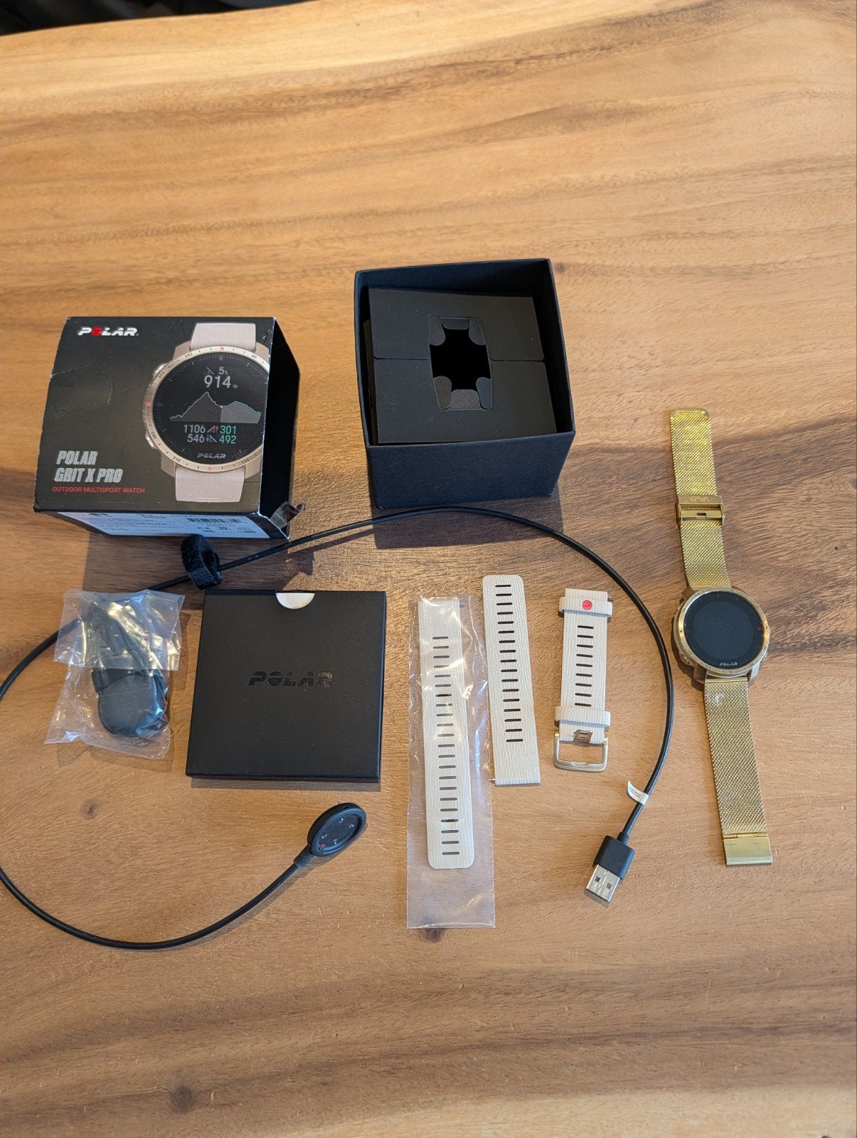 Polar Grit X Pro Gold Edition - Outdoor Multisport Horloge, Ophalen of Verzenden, Zo goed als nieuw, Waterdicht, Polar