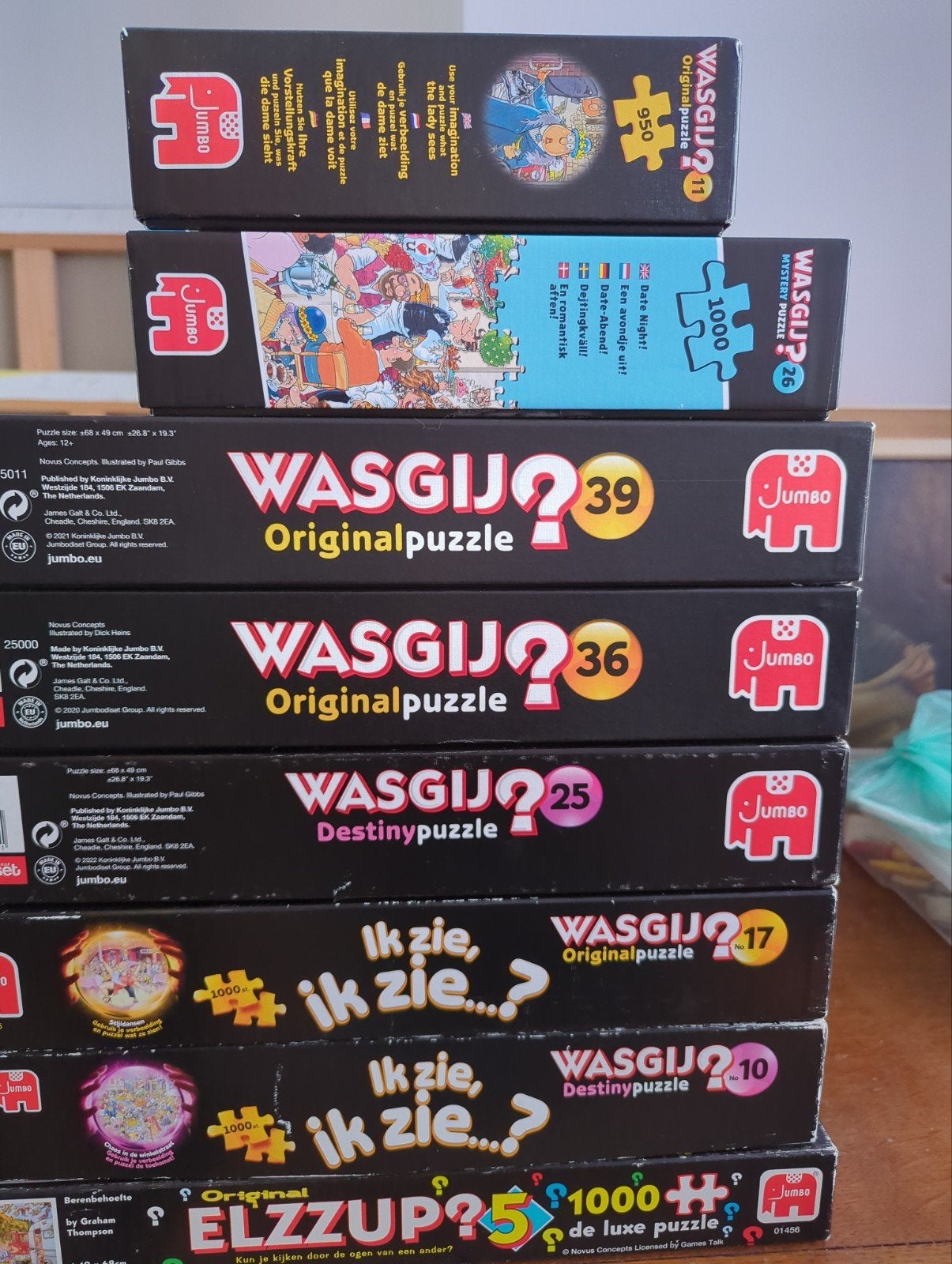 Wasgij puzzels 1000 en 950 stukjes, Hobby en Vrije tijd, Denksport en Puzzels, Ophalen of Verzenden, 500 t/m 1500 stukjes, Zo goed als nieuw