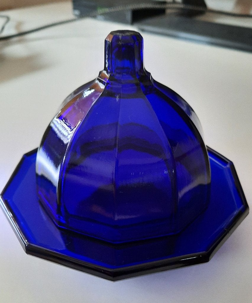 Botervloot blauw KPC de Bazel Leerdam Glasfabriek, Ophalen of Verzenden