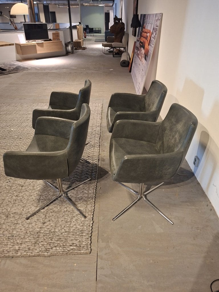 Set van 4 Annabel stoelen Het Anker Africa leder nu €1399,-, Overige kleuren, Nieuw, Leer, Ophalen of Verzenden